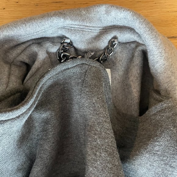 Brand New Women's Avec Les Filles Gray Overcoat Jacket With Removable Hood - Picture 15 of 16